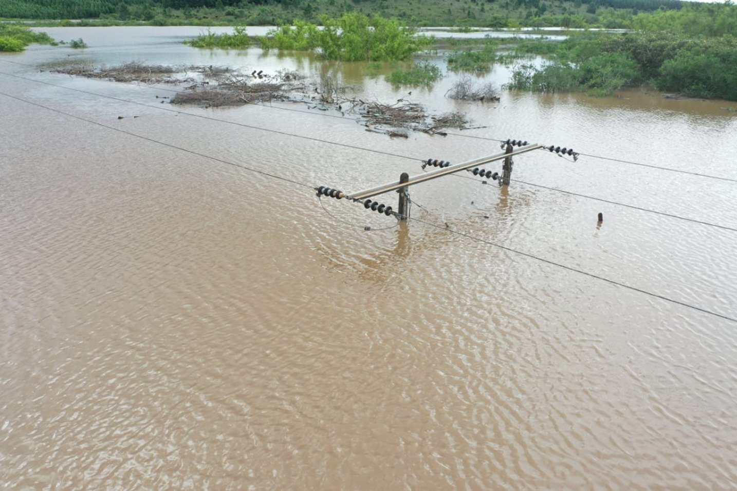 Rede de distribuição submersa no Rio Grande do Sul/ Foto: Divulgação