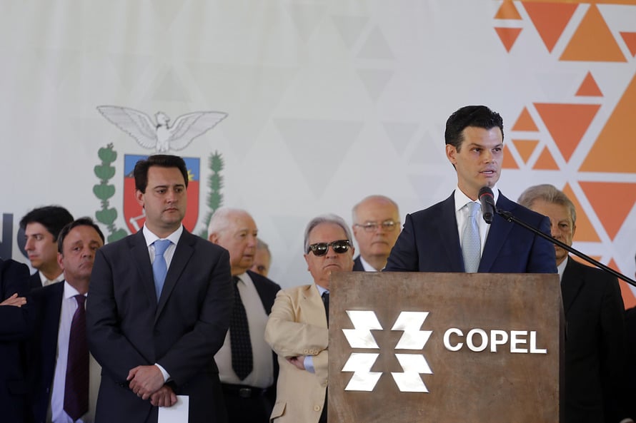 Governador Carlos Massa Ratinho Junior participa da solenidade de posse do presidente da Copel, Daniel Pimentel Slaviero. - Curitiba, 16/01/2019 - Foto: Arnaldo Alves/ANPr