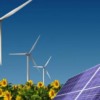 Placas solares e aerogeradores