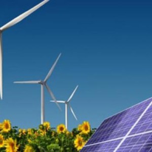 Placas solares e aerogeradores