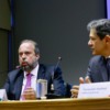 Os ministros de Minas e Energia, Alexandre Silveira, e da Fazenda, Fernando Haddad. | Crédito: Tauan Alencar / MME