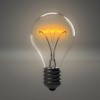 lampada em fundo cinza