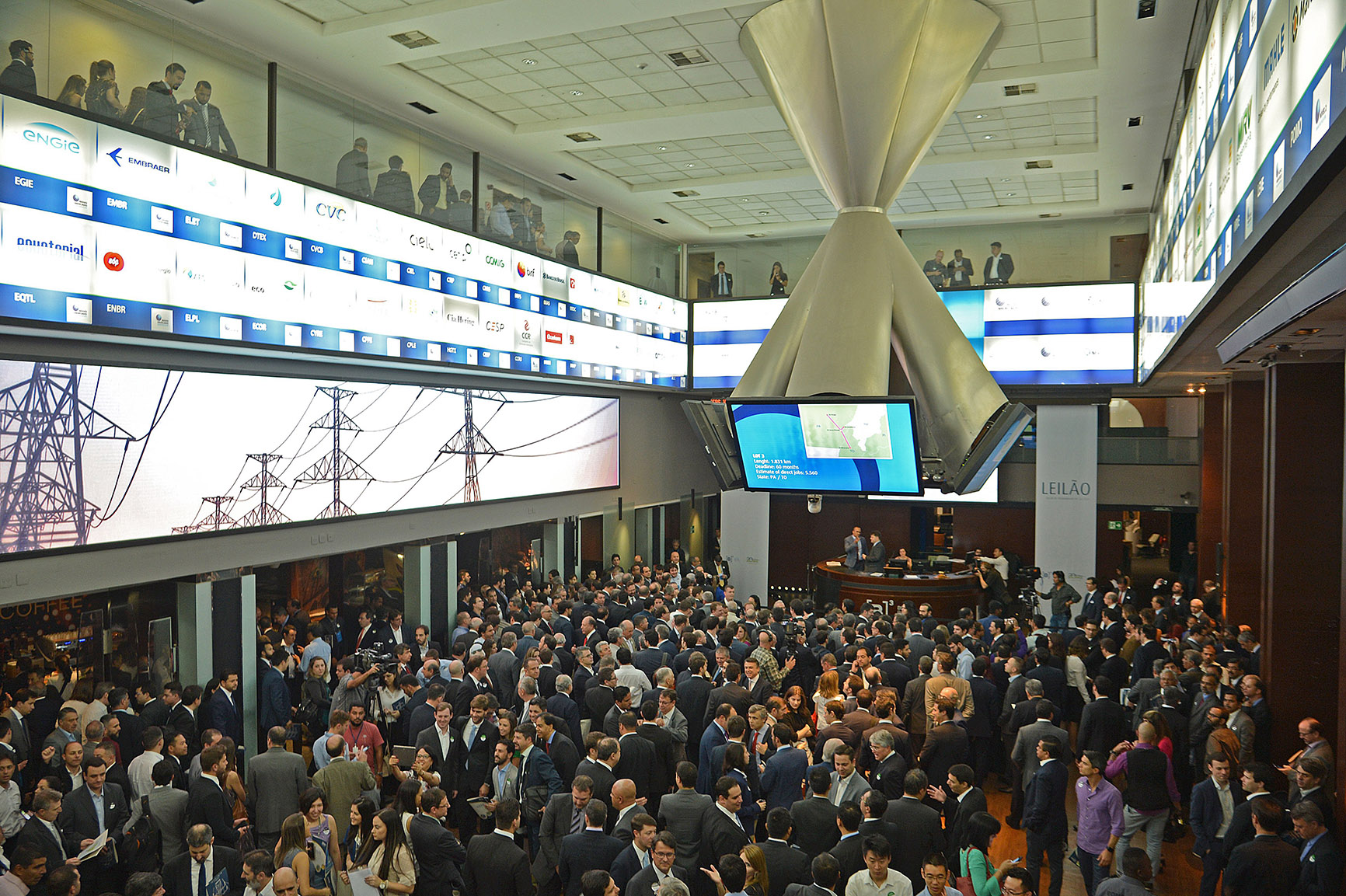 15/12/2017- São Paulo – Agência Nacional de Energia Elétrica (Aneel) realiza leilão para a construção, operação e manutenção de 4.919km de linhas de transmissão, na Bolsa de Valores B3 Foto: Rovena Rosa/Agência Brasil