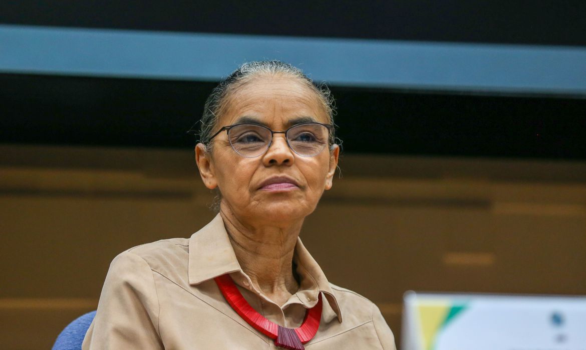 Brasília, DF 17/05/2023 A ministra do Meio Ambiente, Marina Silva, durante reunião do Conselho Nacional do Meio Ambiente (Conama) e posse dos novos conselheiros. Foto:José Cruz/ Agência Brasil