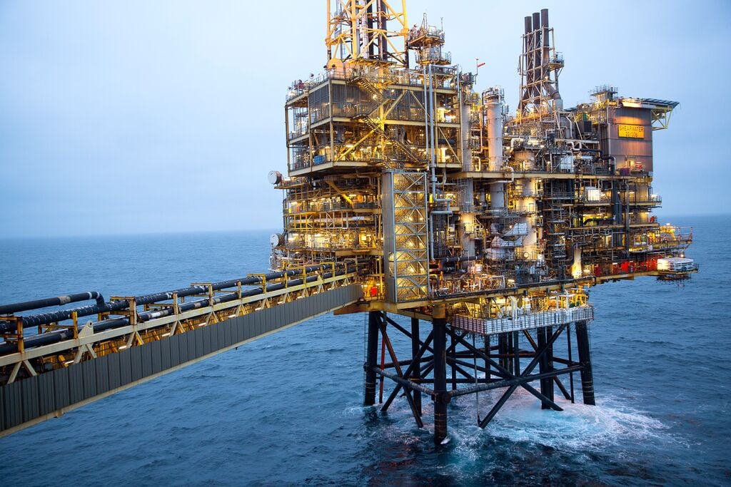 Plataforma offshore da Shell no Mar do Norte