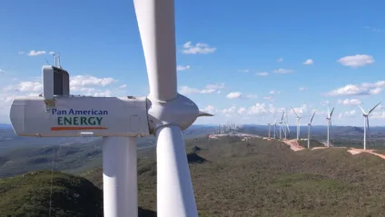 Aerogerador da Pan American Energy na Bahia