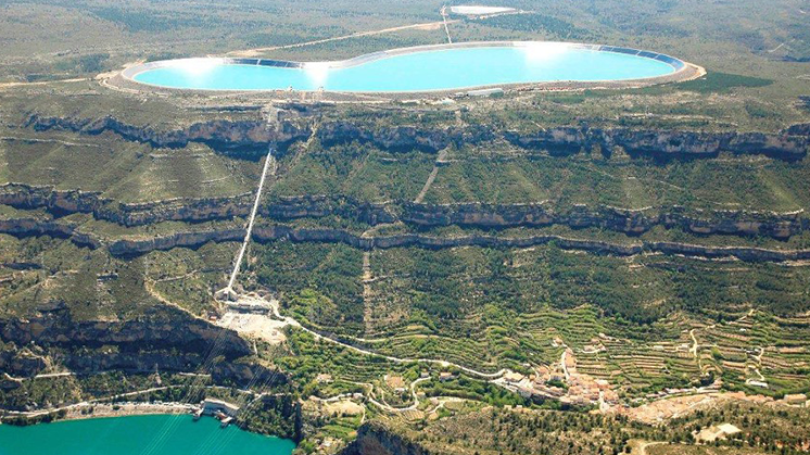 Hidrelétrica reversível La Muela, da Iberdrola, na Espanha.