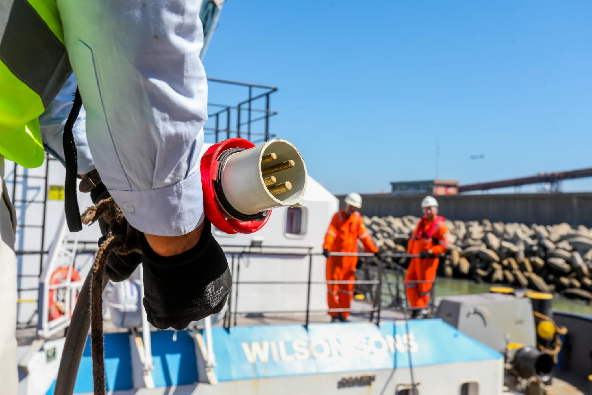 Terminal eletrificado da Vast em parceria com Wilson Sons, no Porto do Açu | Foto: divulgação Vast