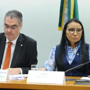 Deputados Lafayette de Andrada e Silvia Waiãpi em audiência pública na Câmara dos Deputados