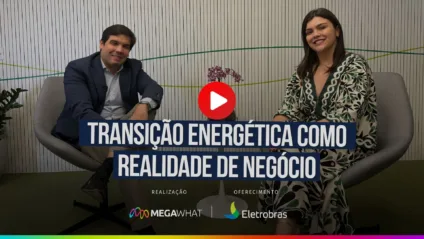 Juliano Dantas, vice-presidente de Tecnologia e Inovação da Eletrobras (E) e Camila Maia, jornalista da MegaWhat (D)