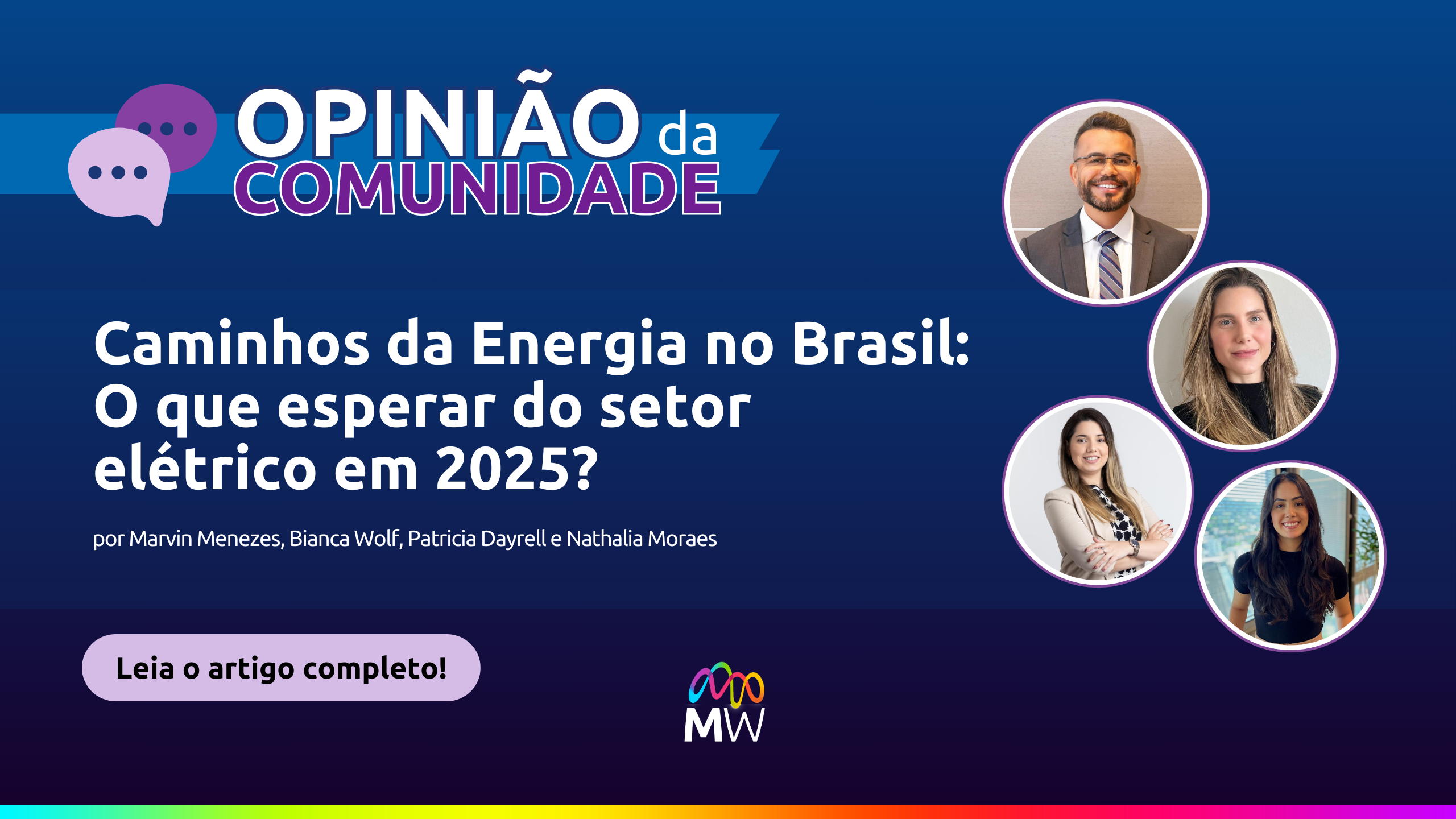 Autores de Caminhos da Energia no Brasil O que esperar do setor elétrico em 2025. Crédito MegaWhat (Divulgação)
