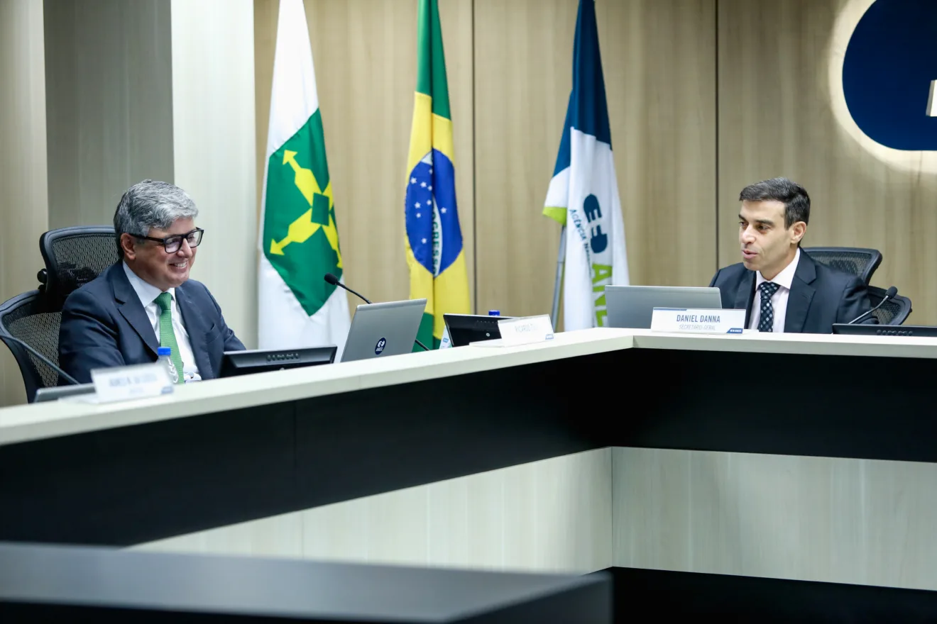 Ricardo Tili e Daniel Danna na 14ª Reunião Pública Ordinária da Aneel de 2025 - Foto: Michel Jesus - ANEEL