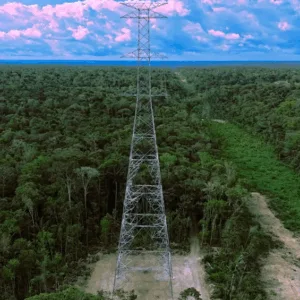 Imagem da linha de transmissao Manaus Boa Vista, conhecida como Linhão do Tucurui