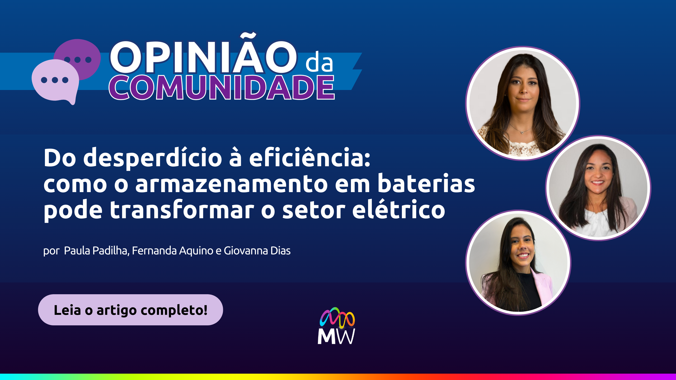 Opinião da comunicadade sobre armazenamento em baterias e o setor elétrico