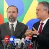 Alexandre Silveira e Rui Costa em coletiva sobre a MP do setor elétrico (21/05/2025) - Foto Tauan Alencar