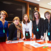 Diretoras da Petrobras Clarice Coppetti, Angélica Laureano, Renata Baruzzi, a presidente Magda Chambriard e a diretora Sylvia Anjos | Foto: Eduardo Gaspar - Agência Petrobras