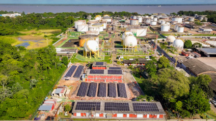 Usina solar da Transpetro. Foto: Divulgação